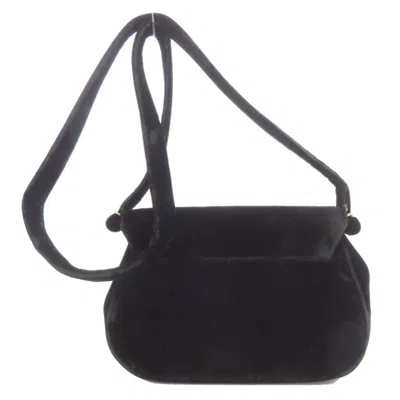 Pre-owned Chanel Black Velvet Shoulder Bag ()