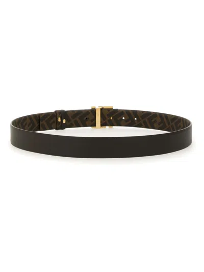 Fendi Ff Square Reversible Leather Belt