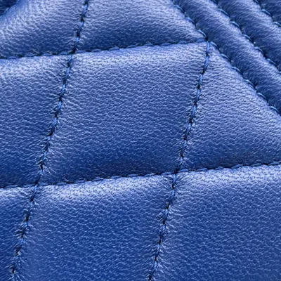 Pre-owned Chanel Blue Leather Coin Purse/coin Case ()
