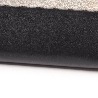 Pre-owned Chanel Boy  Gold Black Leather Wallet (bi-fold) () In Multi