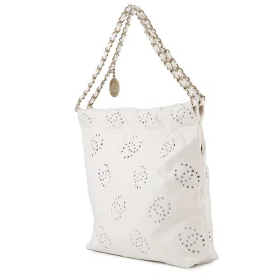 Pre-owned Chanel Champagne Gold White Leather Shoulder Bag ()
