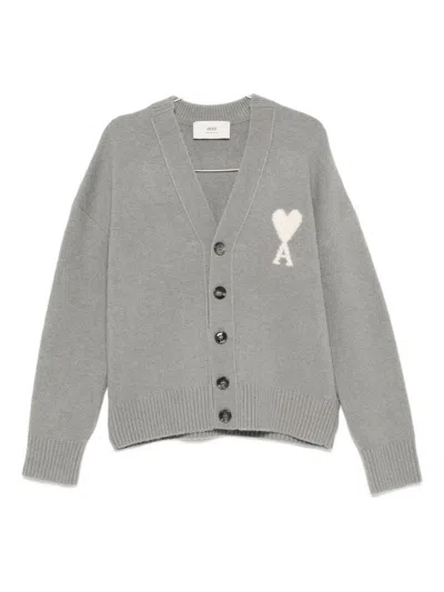 Ami Alexandre Mattiussi Ami Paris Ami Paris De Coeur Wool Cardigan In Multi
