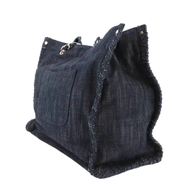 Pre-owned Chanel Multi-color Navy Denim Tote Bag ()