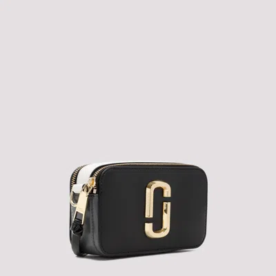 Marc Jacobs Compact Textured Leather Bag With Gold-tone Logo In Black