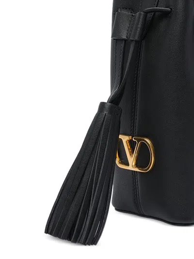 Valentino So Seau Small Leather Bucket Bag In Black