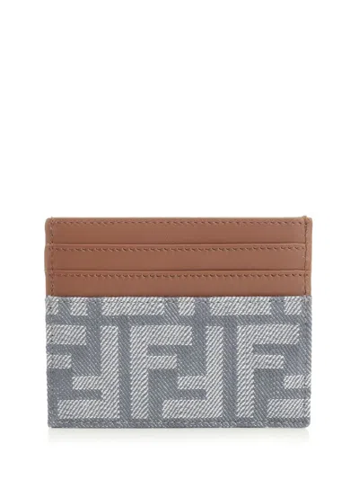 Fendi Baguette Wallets Blue In Gray