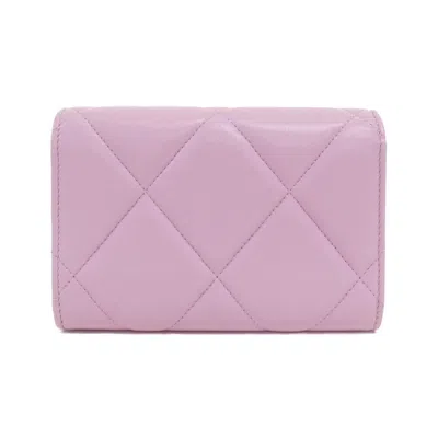 Pre-owned Chanel Pink Leather Wallet (bi-fold) ()