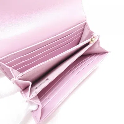 Pre-owned Chanel Pink Leather Wallet (bi-fold) ()
