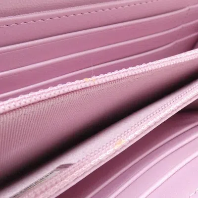 Pre-owned Chanel Pink Leather Wallet (bi-fold) ()