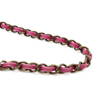 Pre-owned Chanel Pink Purple Lapin Leather Shoulder Bag () In Multi