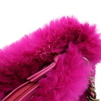 Pre-owned Chanel Pink Purple Lapin Leather Shoulder Bag () In Multi