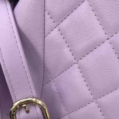 Pre-owned Chanel Purple Leather Backpack ()