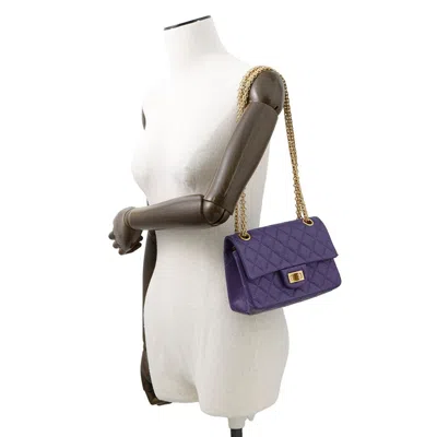 Pre-owned Chanel Purple Leather Shoulder Bag ()