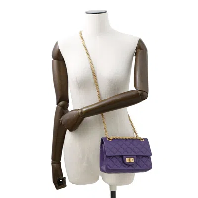 Pre-owned Chanel Purple Leather Shoulder Bag ()