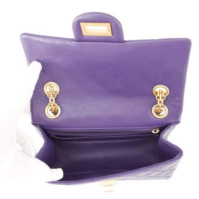 Pre-owned Chanel Purple Leather Shoulder Bag ()