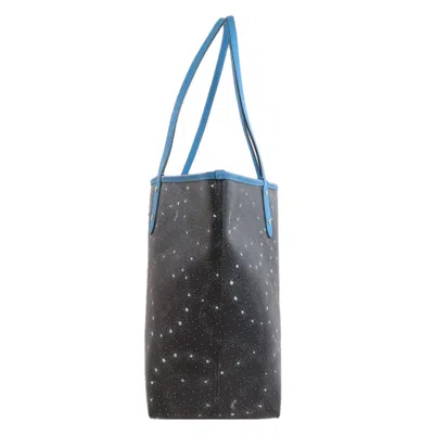 Pre-owned Coach Black Blue Pvc Tote Bag () In Multi