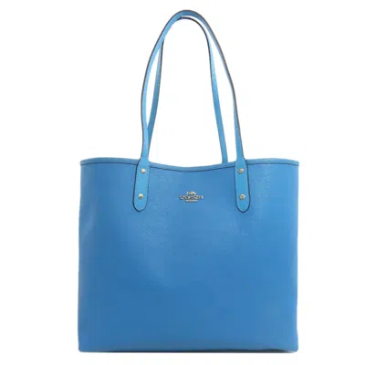Pre-owned Coach Black Blue Pvc Tote Bag () In Multi