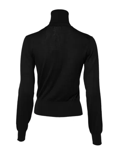 Pre-owned Dolce & Gabbana Black Cashmere Turtleneck Pullover Women's Sweater ()