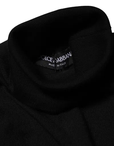 Pre-owned Dolce & Gabbana Black Cashmere Turtleneck Pullover Women's Sweater ()