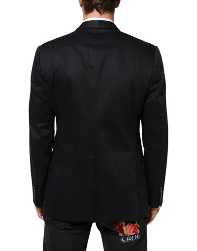 Pre-owned Dolce & Gabbana Black Cotton 1 Button Suit Jacket Men's Blazer ()