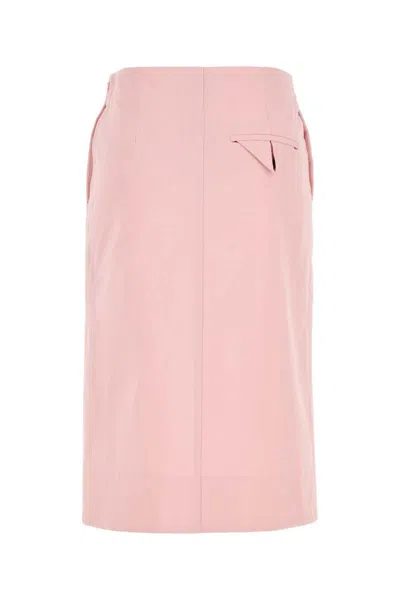 Bottega Veneta Wrap Skirt In Cotton With Asymmetric Hem In Animal Print