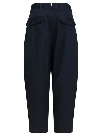 Comme Des Garçons Homme Deux Tailored Trousers With Pleats And Pockets In Blue