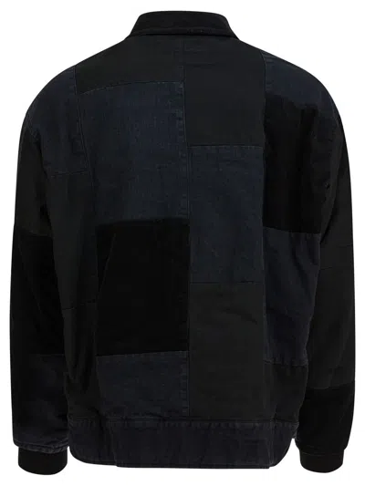 Comme Des Garçons Homme Deux Jacket With Tone-on-tone Patchwork Jackets And Coats Black In Black