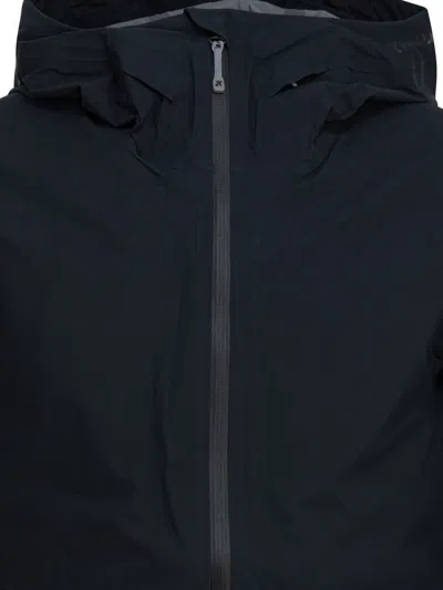 Houdini Sportswear Black Recycled Polyester Jacket In Blue