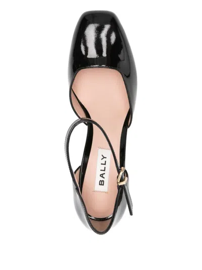 Bally Stylish Block Heel Closed Toe Pumps In Black