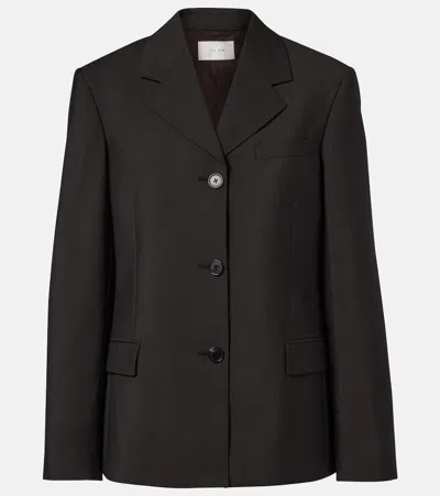 The Row Faelan Wool And Mohair Jacket In Black