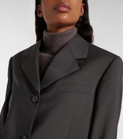 The Row Faelan Wool And Mohair Jacket In Black