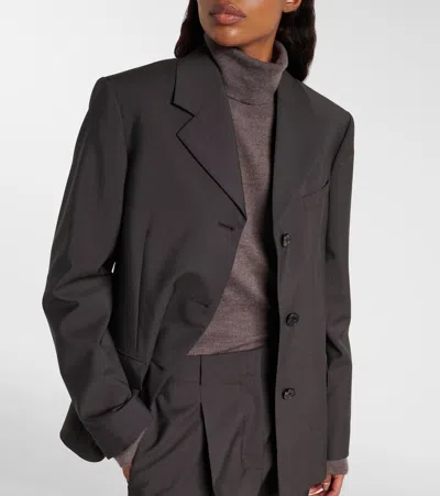 The Row Faelan Wool And Mohair Jacket In Black
