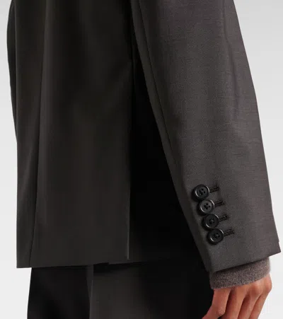 The Row Faelan Wool And Mohair Jacket In Black