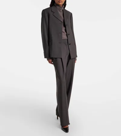 The Row Faelan Wool And Mohair Jacket In Black