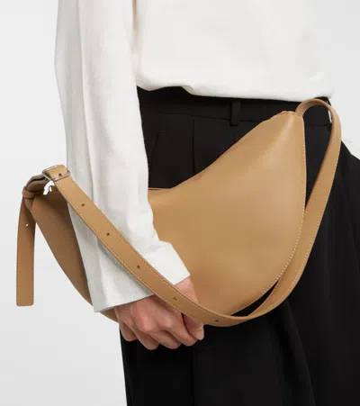 The Row Jouvette Leather Crossbody Bag In Brown