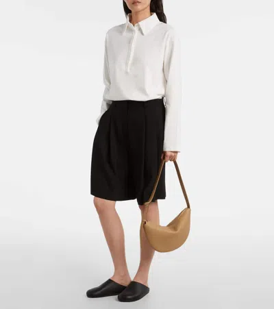 The Row Jouvette Leather Crossbody Bag In Brown