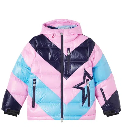 Perfect Moment Super Mojo Colorblocked Down Ski Jacket In Multi