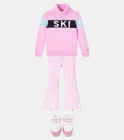 Perfect Moment Intarsia Wool Turtleneck Sweater In Multi