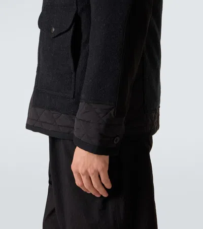 Junya Watanabe X Filson Embroidered Quilted Wool Field Jacket In Black
