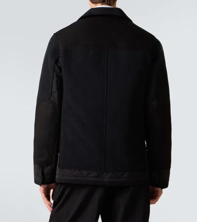 Junya Watanabe X Filson Embroidered Quilted Wool Field Jacket In Black
