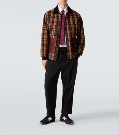 Junya Watanabe Lightweight Check Jacket Jackets And Coats Brown In Brown