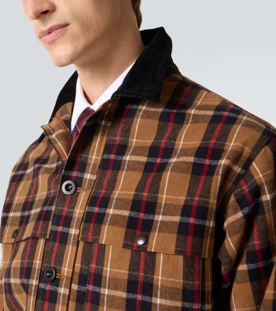 Junya Watanabe Lightweight Check Jacket Jackets And Coats Brown In Brown