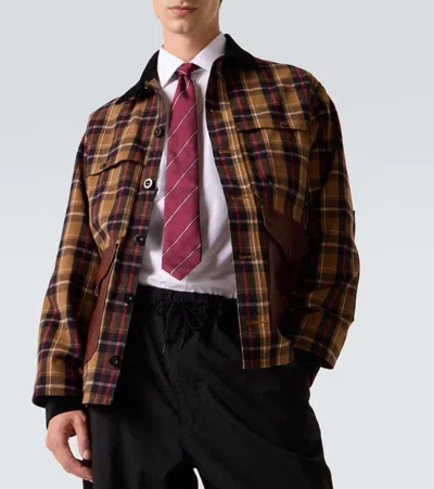 Junya Watanabe Lightweight Check Jacket Jackets And Coats Brown In Brown