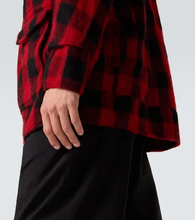 Junya Watanabe Checked Wool Jacket In Red