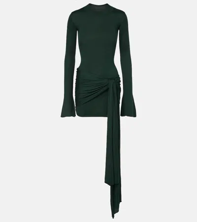 Aya Muse Silk-blend Minidress In Green