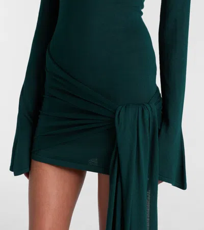 Aya Muse Silk-blend Minidress In Green
