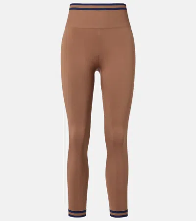 The Upside Form Seamless 25in Midi Pant In Brown