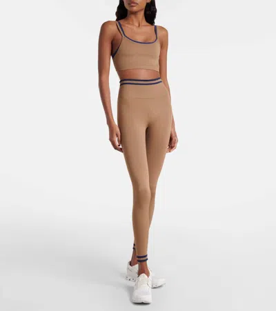 The Upside Form Seamless 25in Midi Pant In Brown