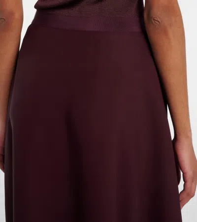 Fforme Carina Satin Maxi Skirt In Burgundy