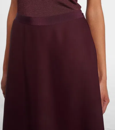 Fforme Carina Satin Maxi Skirt In Burgundy